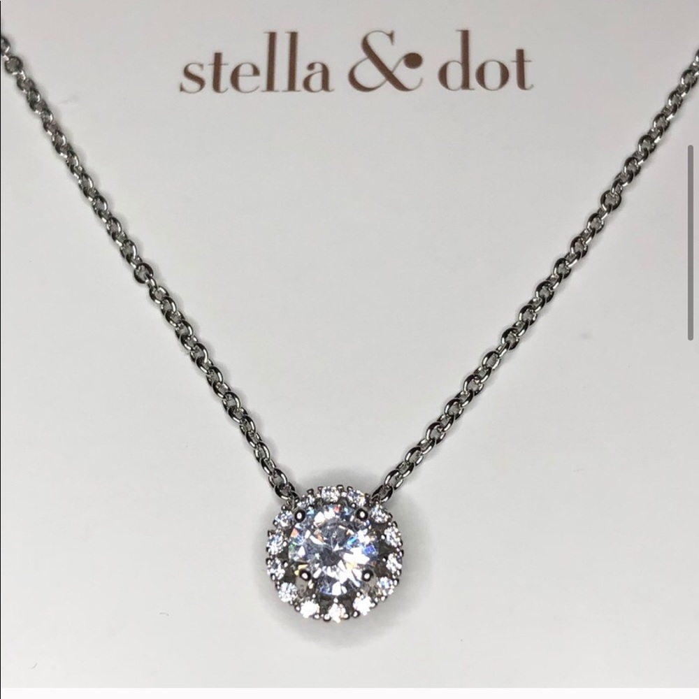 :: Stella & Dot | Shimmering Silver CZ Duchess Necklace - Retired - Picture 10 of 12